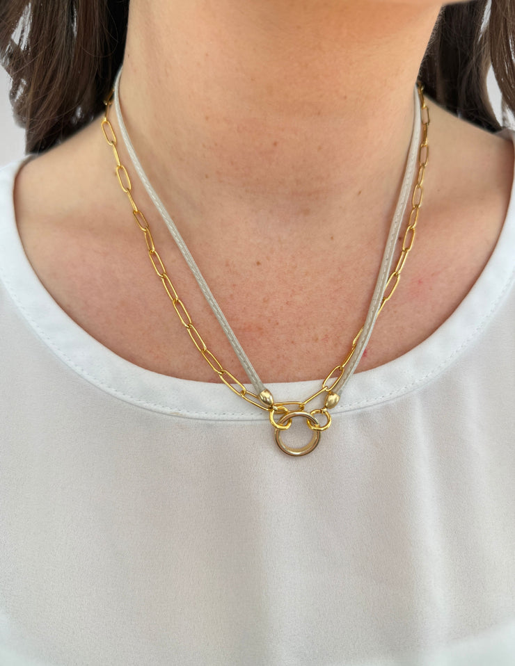 Modular Pendant Base | Paperclip | Gold