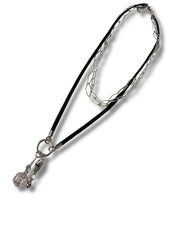 Long or Short Necklace - Silver Crystal Coin
