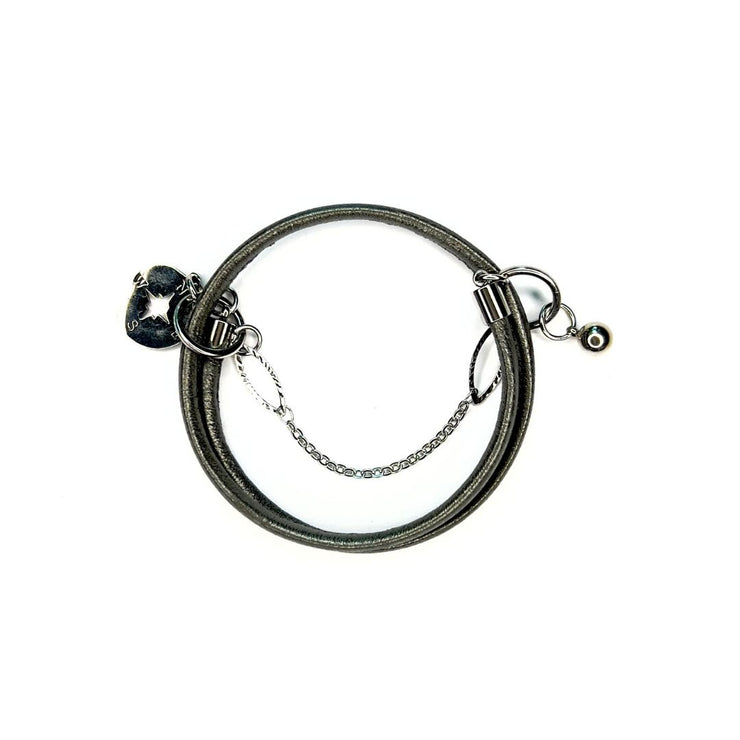 Stack Large Charm Silver