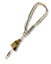Long or Short Necklace - Gold Embossed
