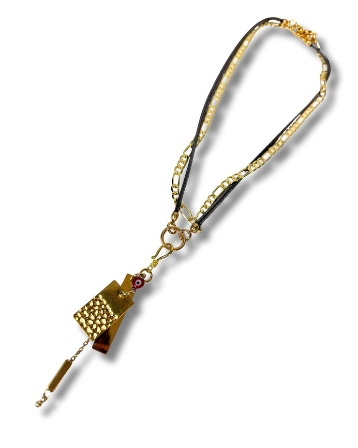 Long or Short Necklace - Gold Embossed