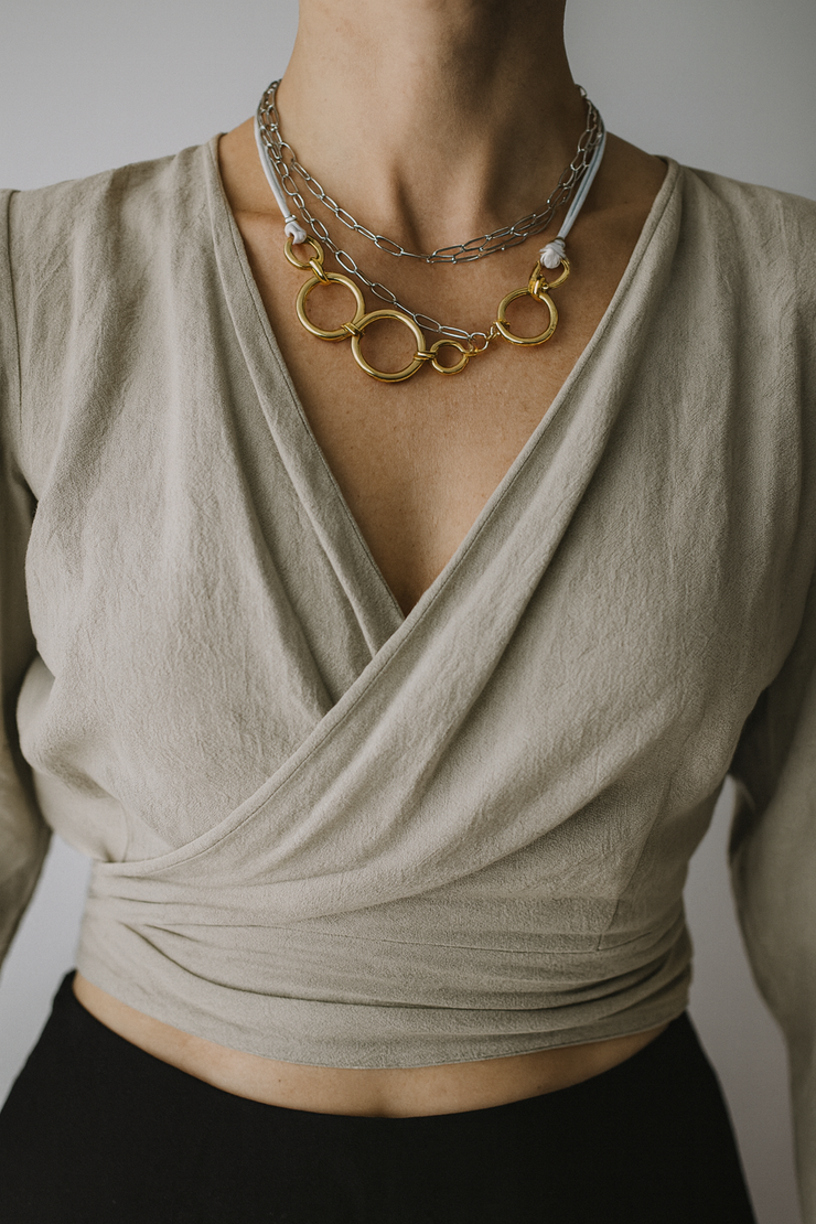 Long or Short Necklace - Gold Halo