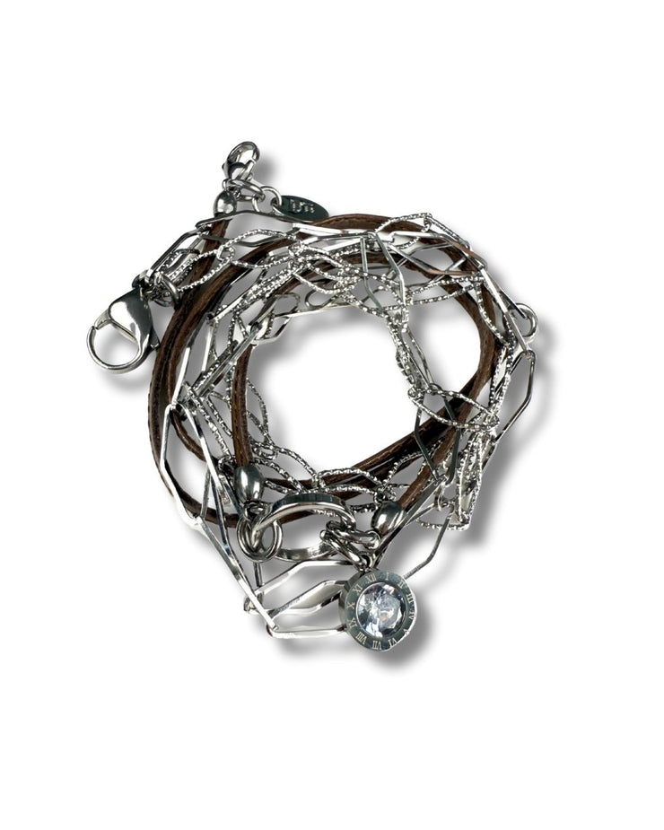 Modular Pendant | Silver Crystal