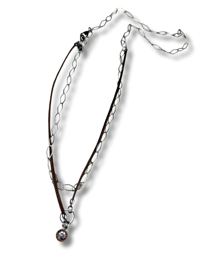 Modular Pendant | Silver Crystal