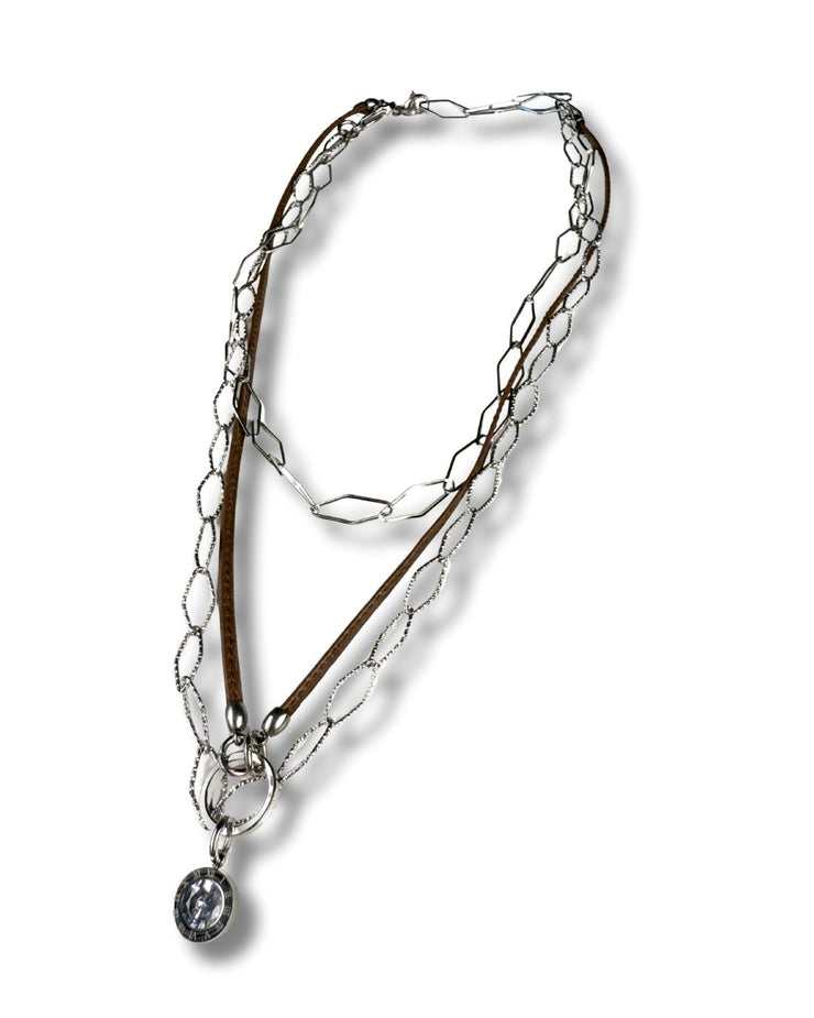 Modular Pendant | Silver Crystal