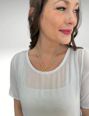 Modular Pendant Base | Paperclip | Gold