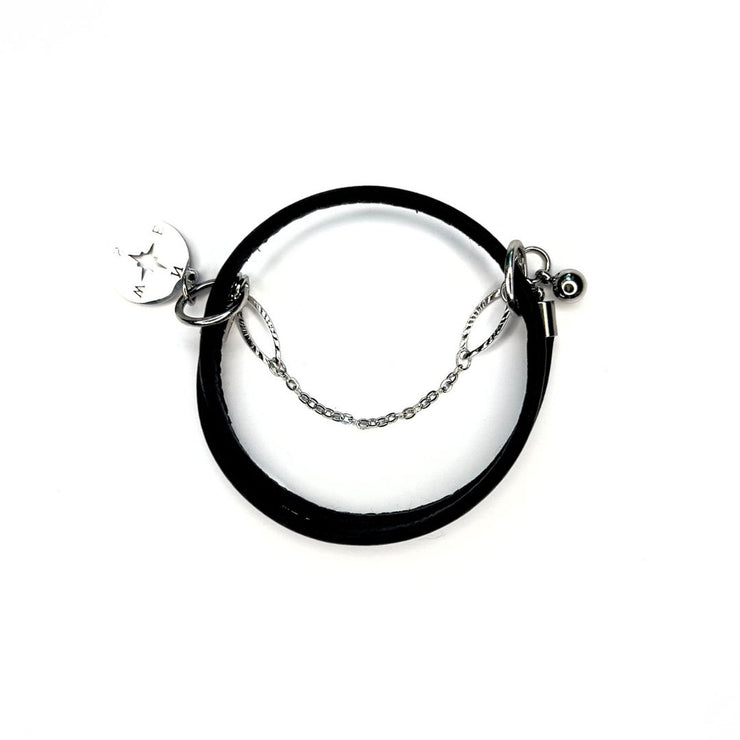Stack Large Charm Silver