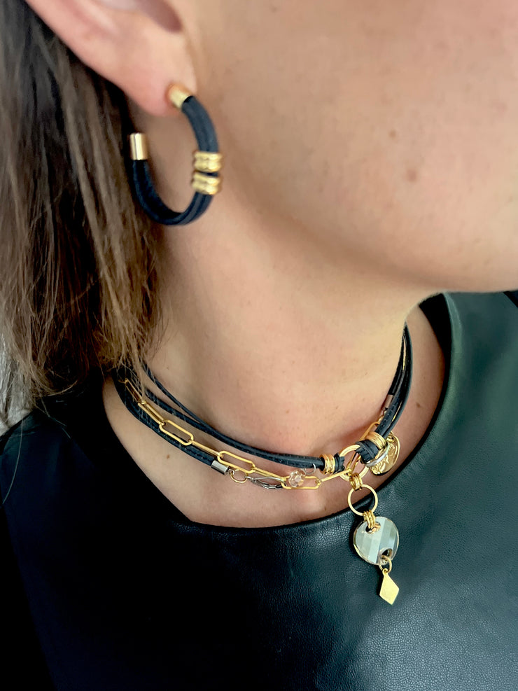Large, gold, sport, hoop earrings