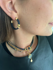 Large, silver, sport, hoop earrings