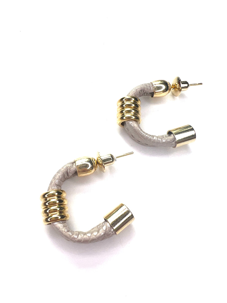 Small, gold, sport, hoop earrings