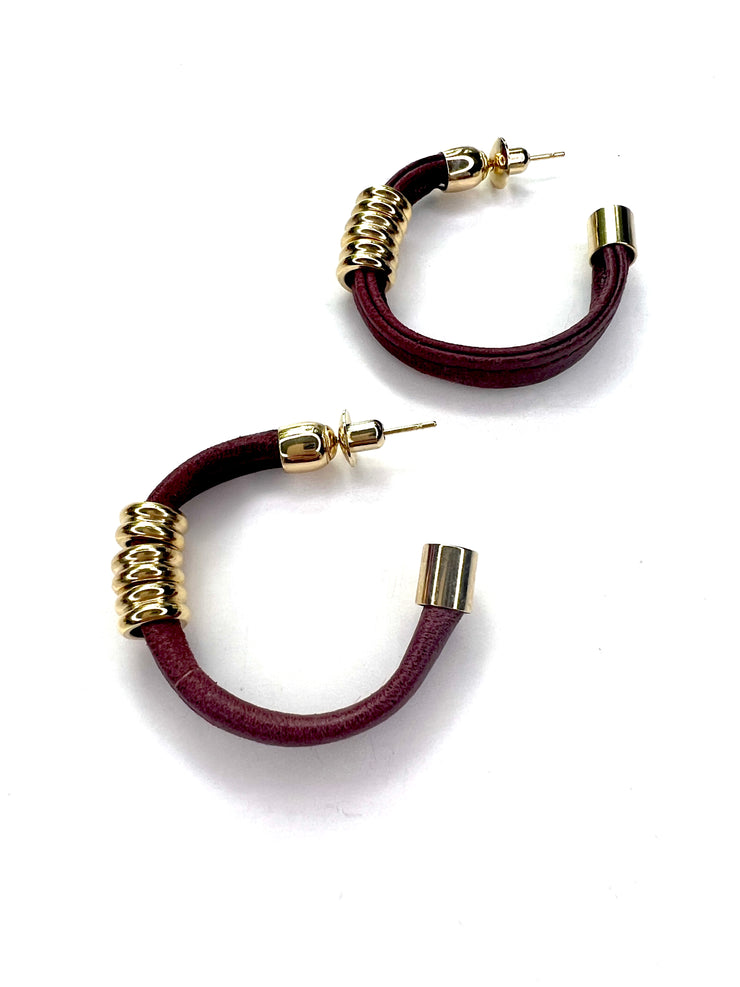Large, gold, sport, hoop earrings