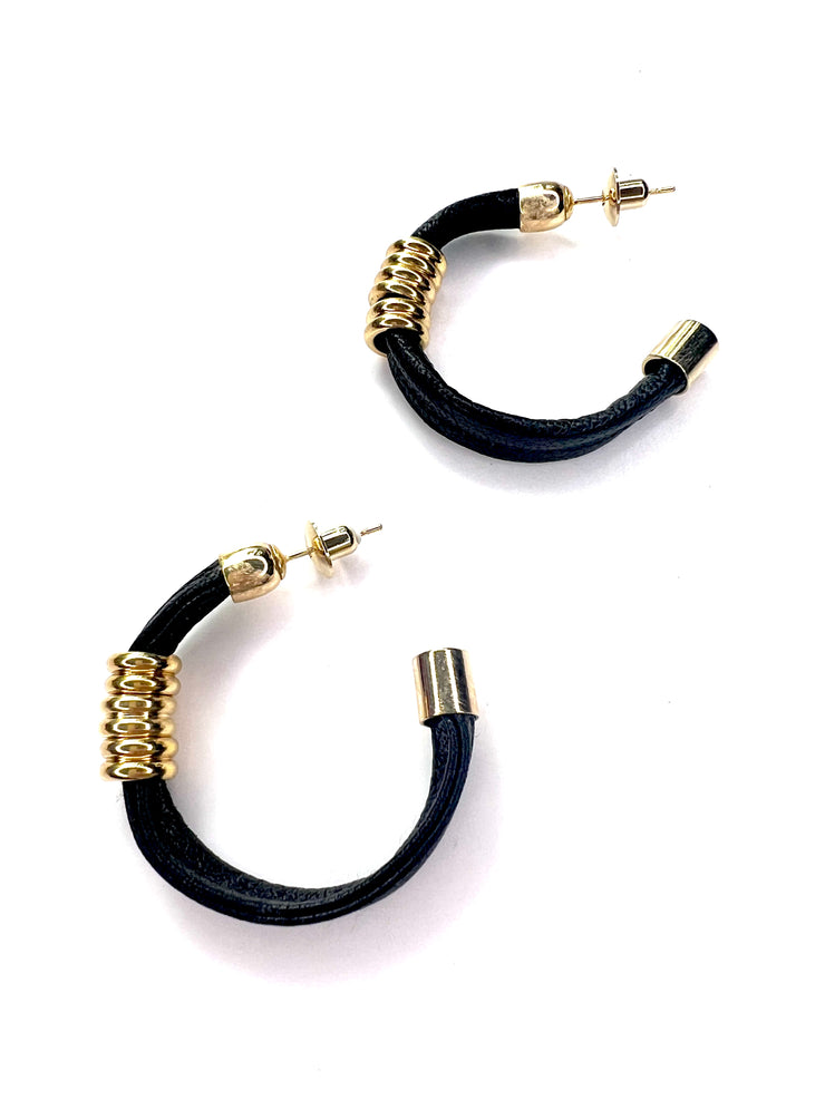 Large, gold, sport, hoop earrings