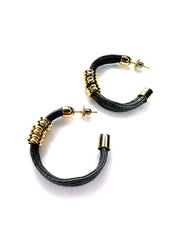 Large, gold, sport, hoop earrings