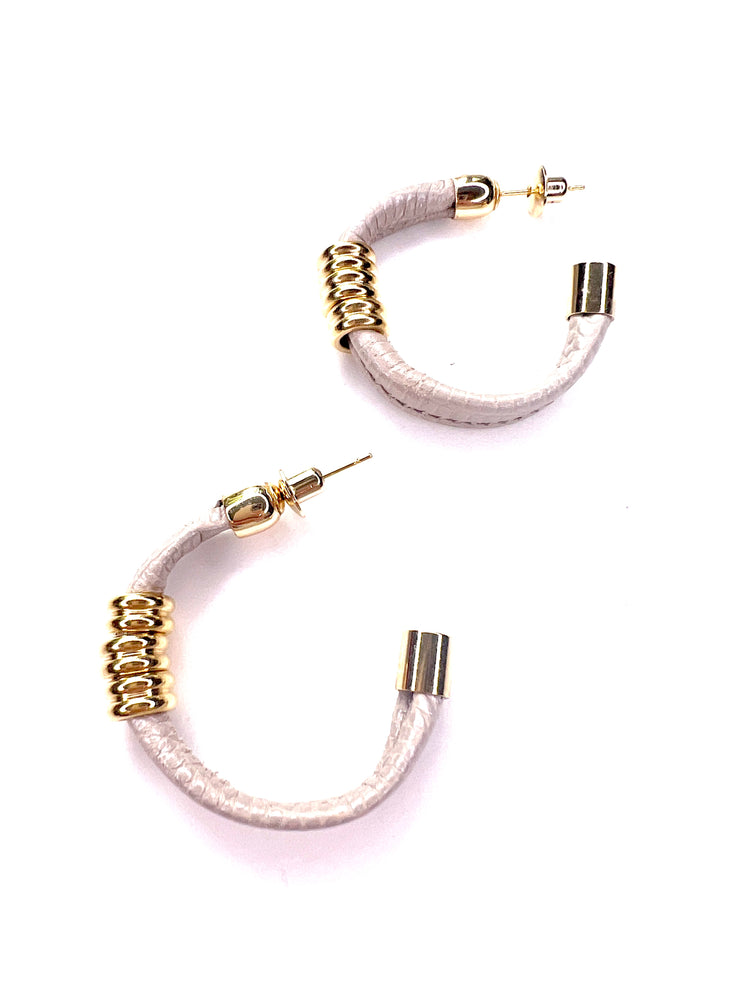 Large, gold, sport, hoop earrings