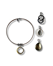 Interchangeable Pendant Necklace | Diamond Labradorite
