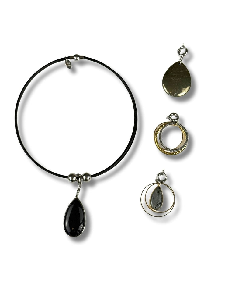 Interchangeable Pendant Necklace | Pyrite