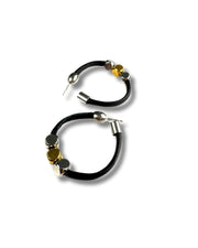 Boucle d'oreille halo 1,5" dorée