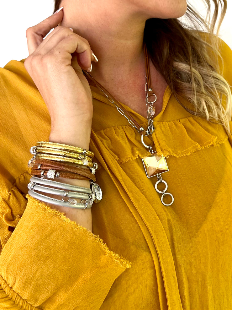Coil Crystal Bracelet